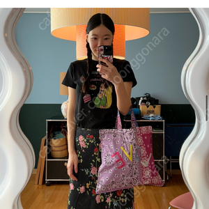 mimistic 라두나 페이즐리 에코백