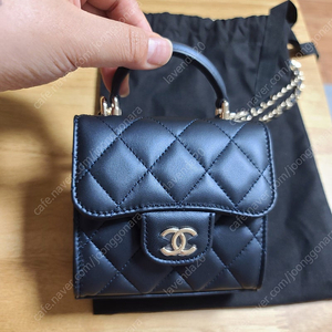 샤넬 탑핸들 미니 체인백 다크네이비