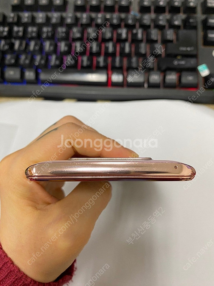 201590 SK 갤럭시A80 로즈골드 AA급 128G...--3