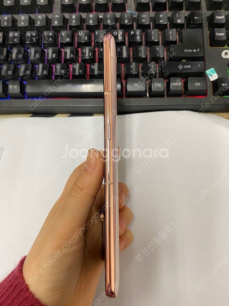 201590 SK 갤럭시A80 로즈골드 AA급 128G...--5