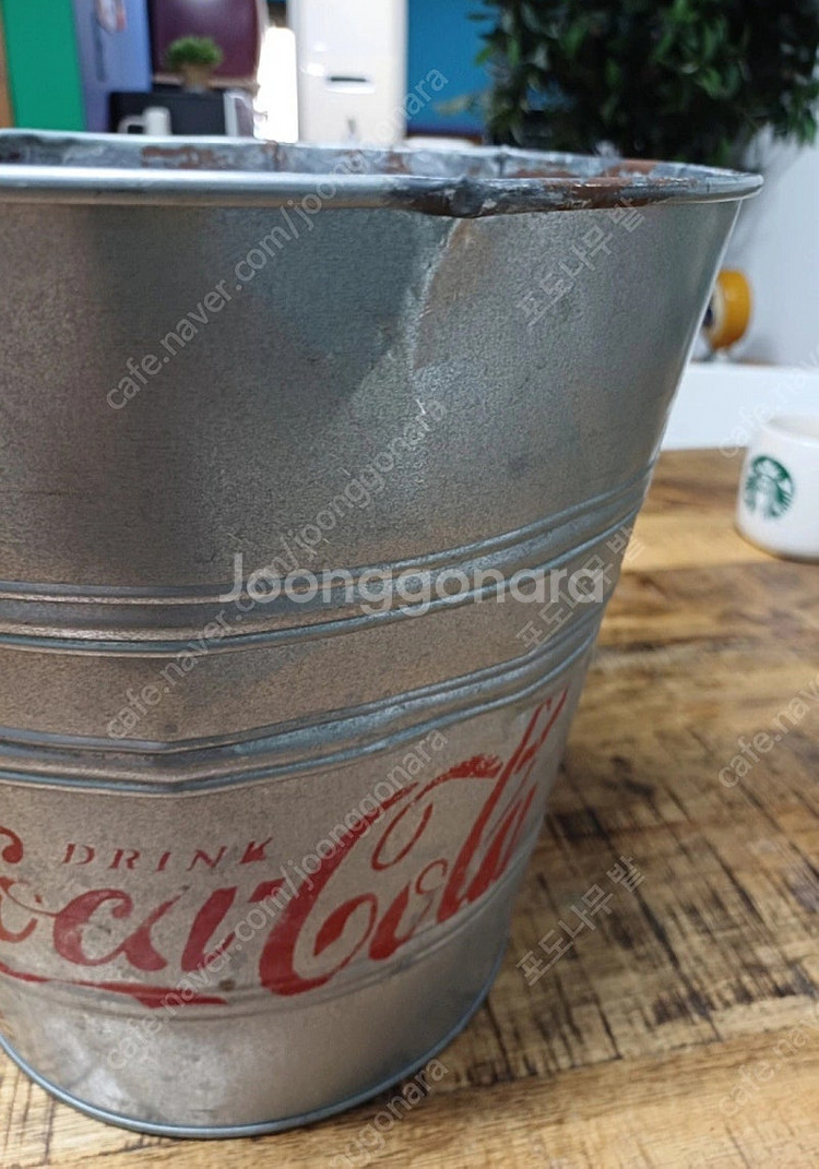코카콜라 빈티지 철제 바스켓--3