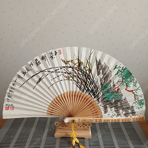 인석 정성태 화백 수묵화 작품 부채