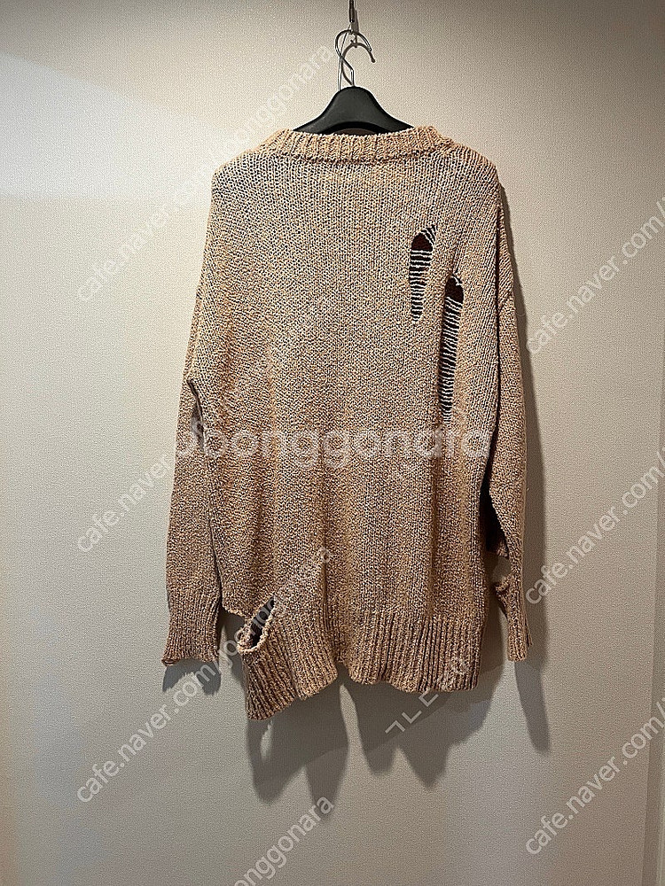 자라 트임 여리여리해보이는 루즈핏 트임니트 핑크 한번착...--3