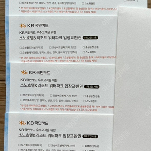 로블 소노호텔&리조트 워터파크 입장교환권