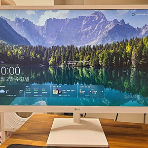 LG 24인치 IPS 화이트 모니터