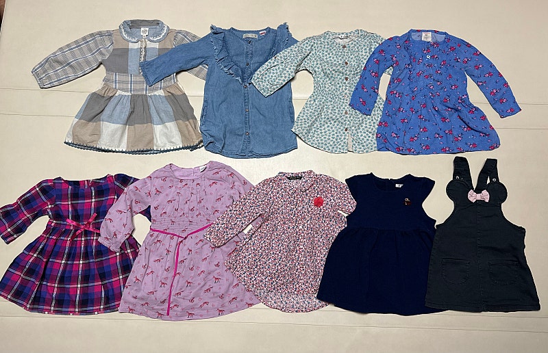 [일괄] 원피스9벌 여아 2-3Y 아폴리나 자라 밍크뮤 원더키즈 에그 H&M 등