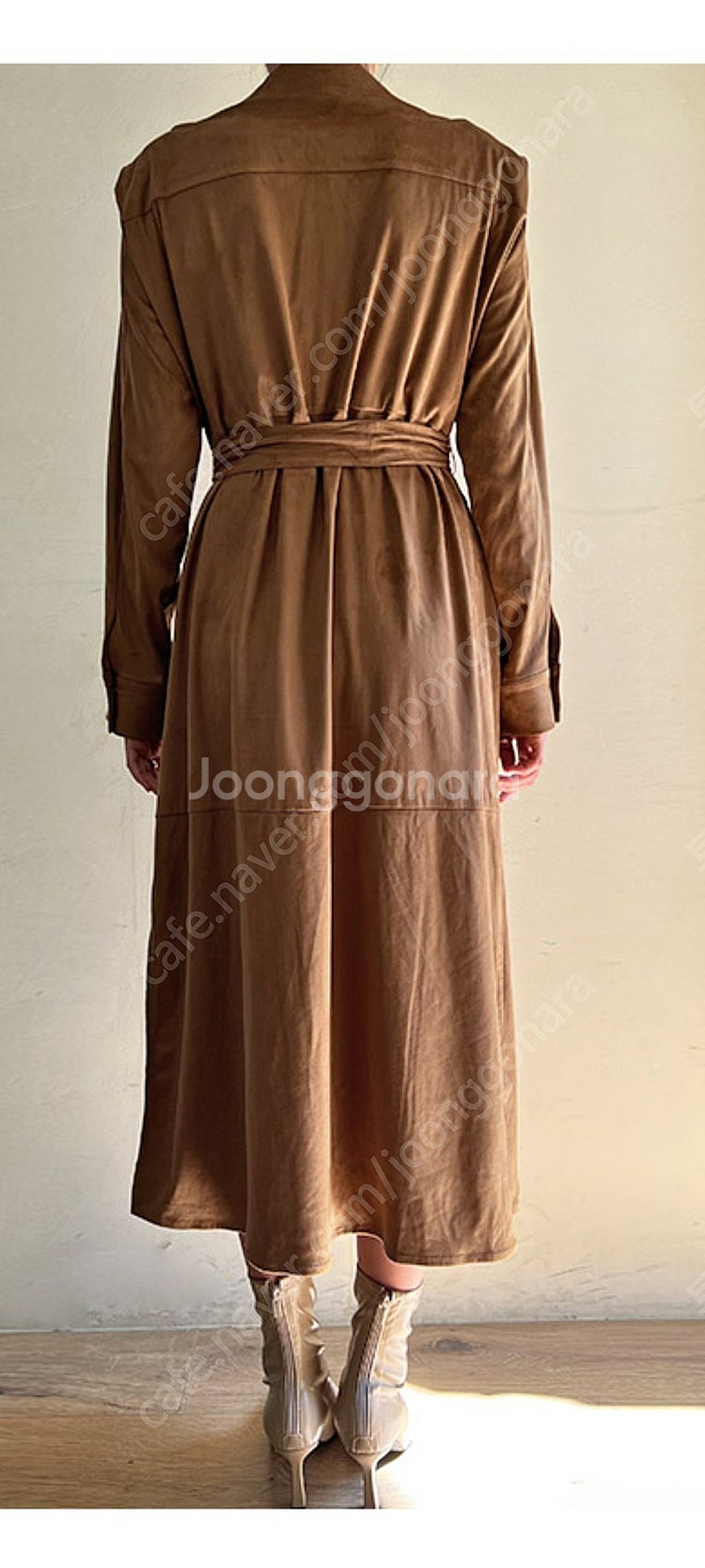 줄로그 스웨이드 원피스--2