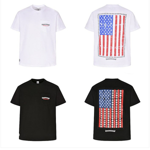 좌쓰 Chrome Hearts American Flag 크롬하츠 아메리칸 플래그 성조기 반팔 티셔츠 / 블랙, 화이트