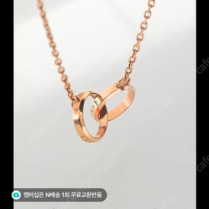 다니엘웰링턴 eran목걸이 로즈골드
