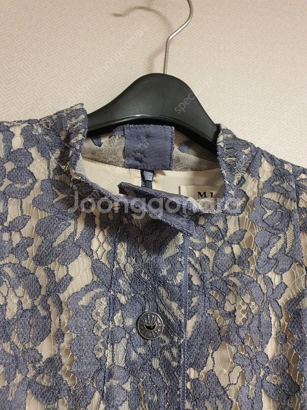 한섬 마인 mine 레이스 원피스 셔링 원피스 핑크 니트 탑--3