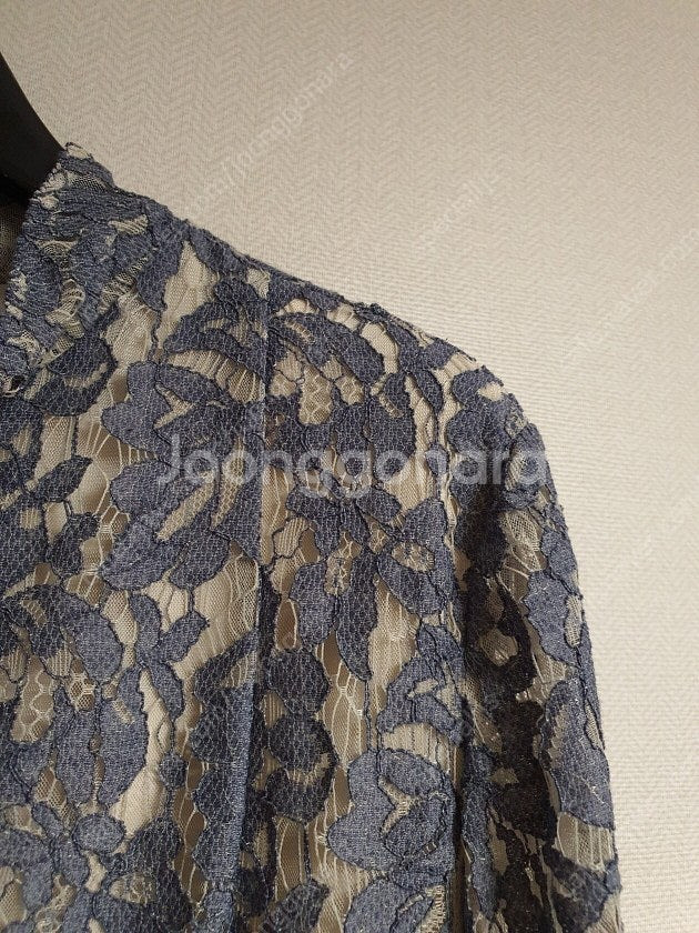 한섬 마인 mine 레이스 원피스 셔링 원피스 핑크 니트 탑--4