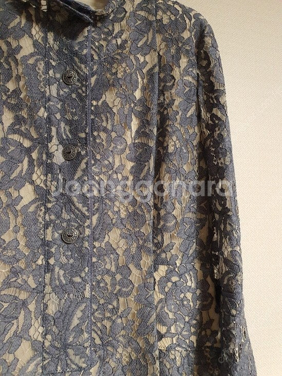 한섬 마인 mine 레이스 원피스 셔링 원피스 핑크 니트 탑--5