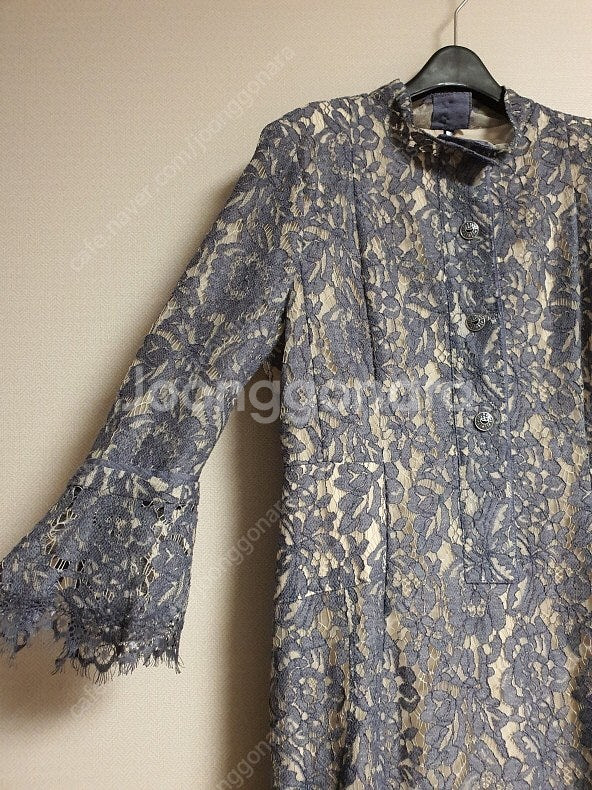 한섬 마인 mine 레이스 원피스 셔링 원피스 핑크 니트 탑--7