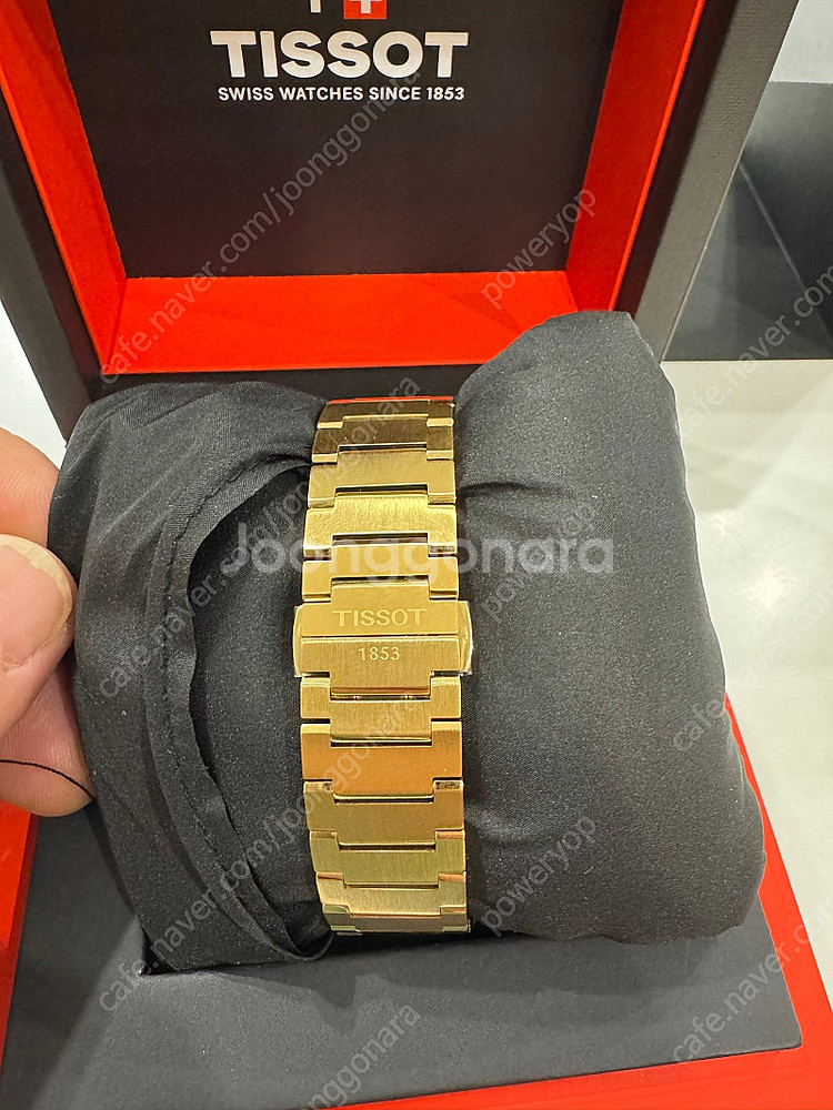 티쏘 prx 쿼츠 골드 40mm 팝니다--1