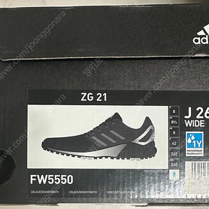 아디다스 골프화 ZG21 블랙 260(와이드)
