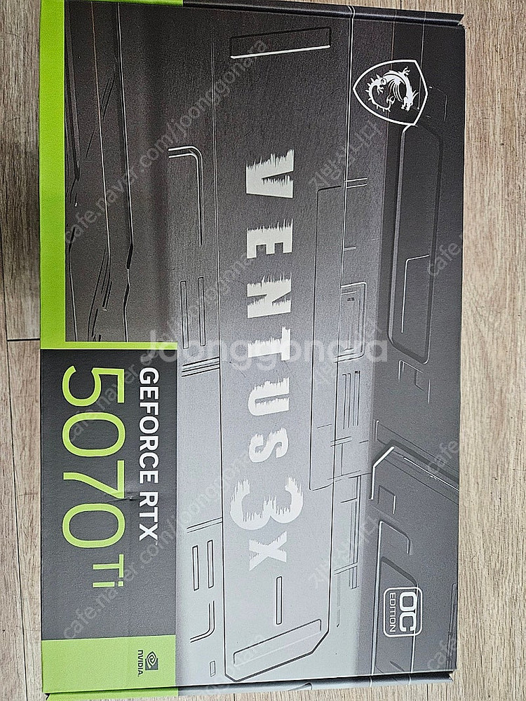 MSI RTX5070TI 벤투스3X 팝니다(미개봉)--0