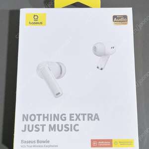 Baseus M2s 화이트 ANC 블루투스 이어폰 베이스어스 bowie M2s 노이즈캔슬링 무선 이어폰