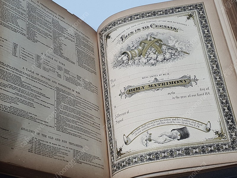 [기독교 고서]1800년대 KJV Complete Bible 성경책(상태좋음) 팝니다 이미지