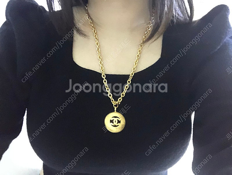 샤넬빈티지목걸이--0