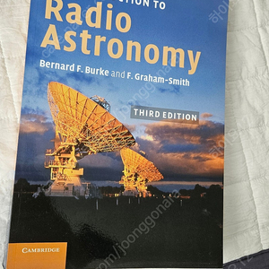 전파천문학 도서 introduction to radio astronomy 팝니다 Burke Graham smith