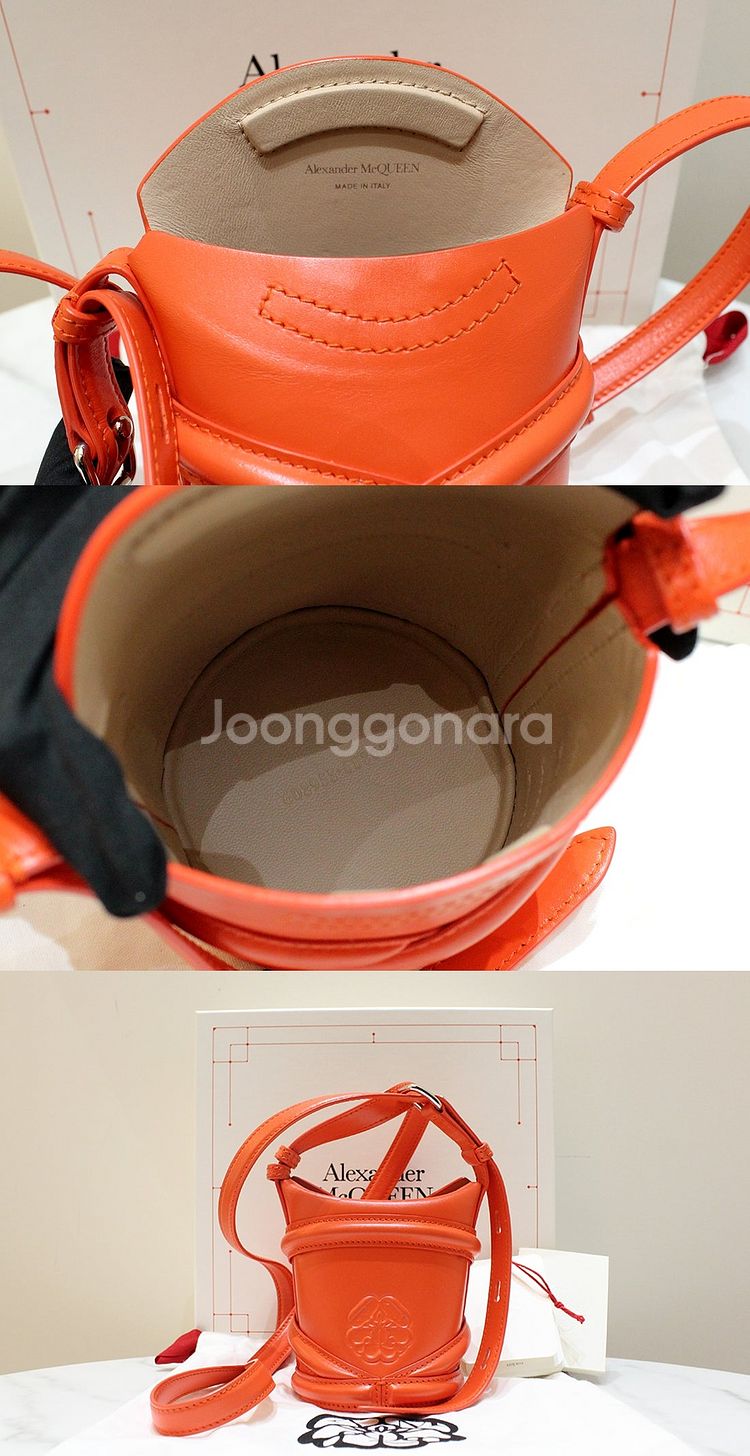 [중고명품다올] 알렉산더맥퀸 오렌지 미니 커브백 숄더 ...--3