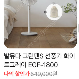 발뮤다 그린팬 s (새상품)