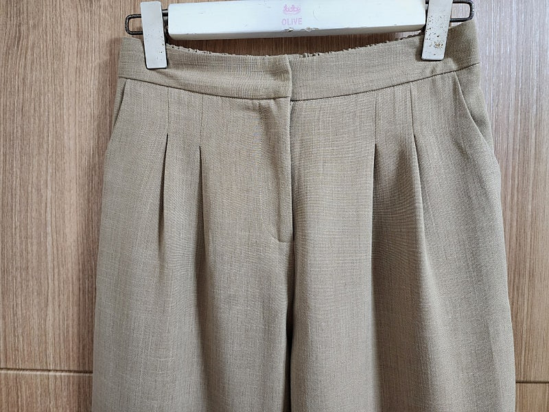 (M)여성 레코브 뒷밴딩 와이드 핀턱 슬랙스--1