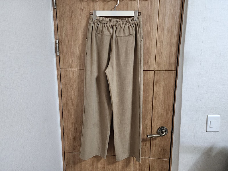 (M)여성 레코브 뒷밴딩 와이드 핀턱 슬랙스--2