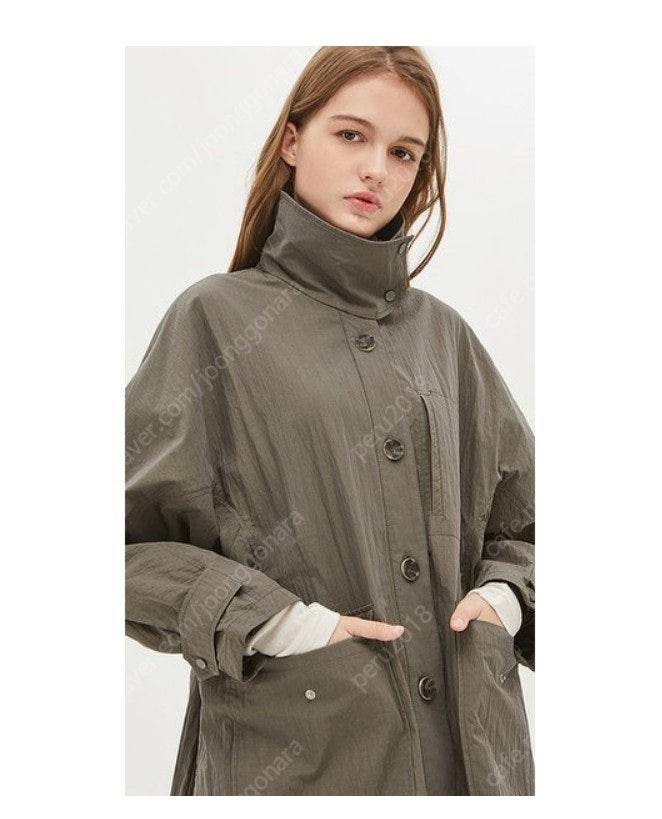 시슬리 sisley 하이넥 야상 점퍼, 플리츠 스커트 ...--0