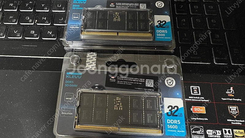 노트북용 에센코어 DDR5 5600 32gb 2장 팝니...--0