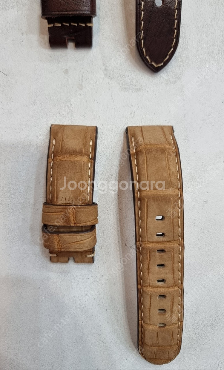 파네라이 24-22mm 스쿠알로 제작 스트랩 2점--5