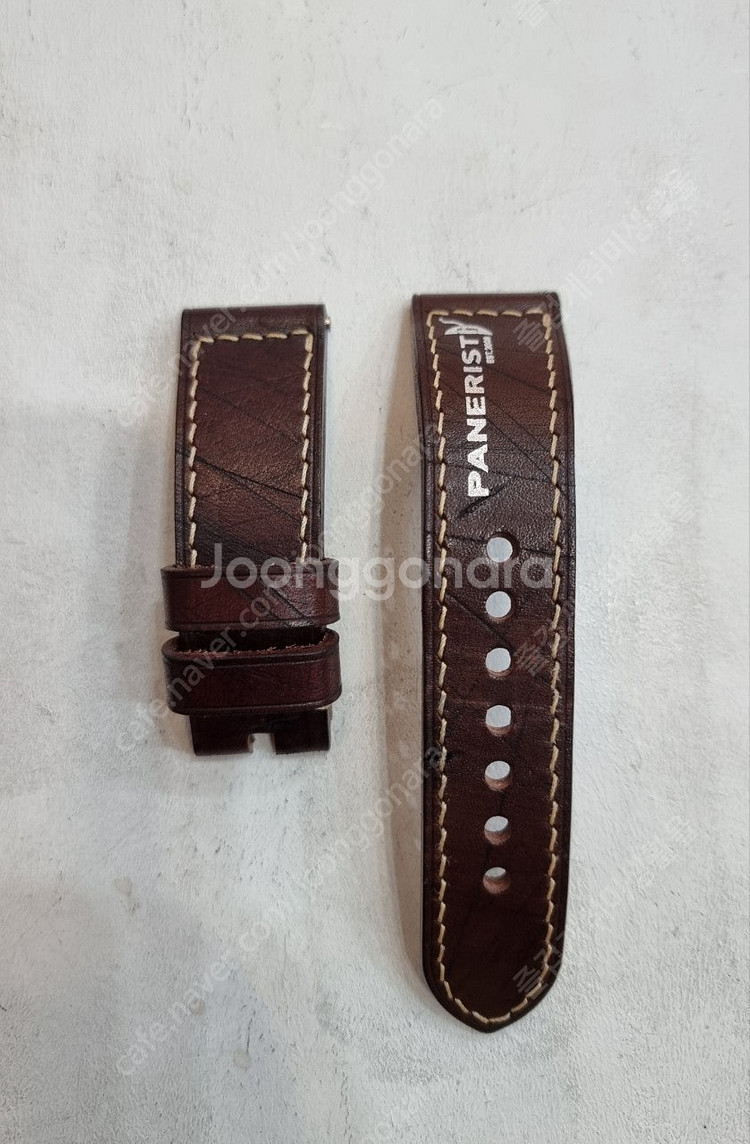 파네라이 24-22mm 스쿠알로 제작 스트랩 2점--6