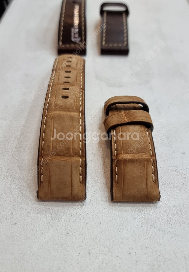 파네라이 24-22mm 스쿠알로 제작 스트랩 2점--7