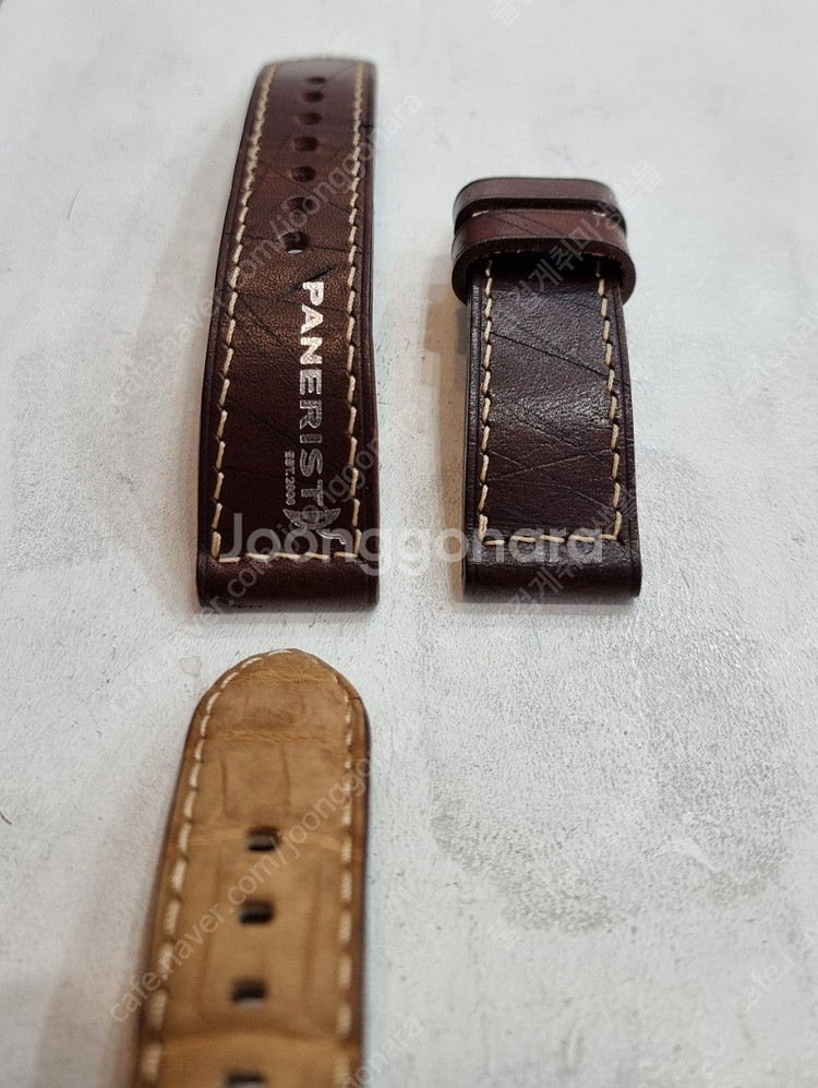 파네라이 24-22mm 스쿠알로 제작 스트랩 2점--8