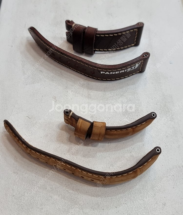 파네라이 24-22mm 스쿠알로 제작 스트랩 2점--9