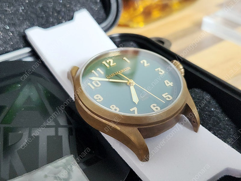 산마틴 브론즈 파일럿워치 셀리타 SW200 녹판--2