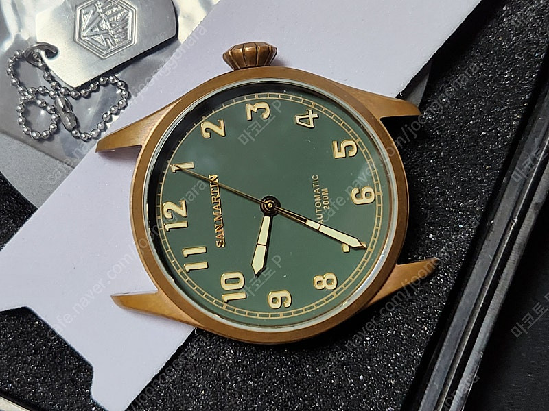 산마틴 브론즈 파일럿워치 셀리타 SW200 녹판--5