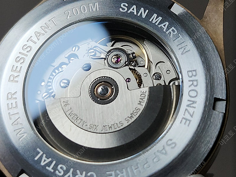 산마틴 브론즈 파일럿워치 셀리타 SW200 녹판--6