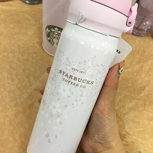 새상품 스타벅스 JNL 체리블라썸 핑크 보온병 500ml, 써모스,2017 벚꽃 1차 MD