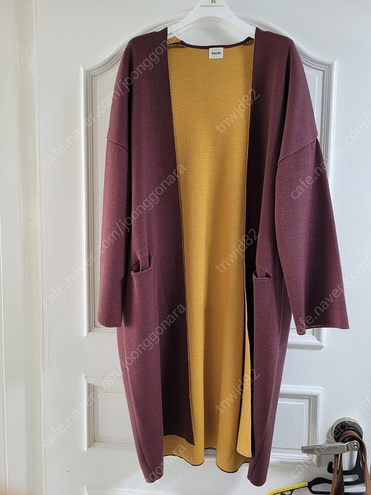 라온 양면 배색 오픈형 가디건/코트(봄가을용) 이미지
