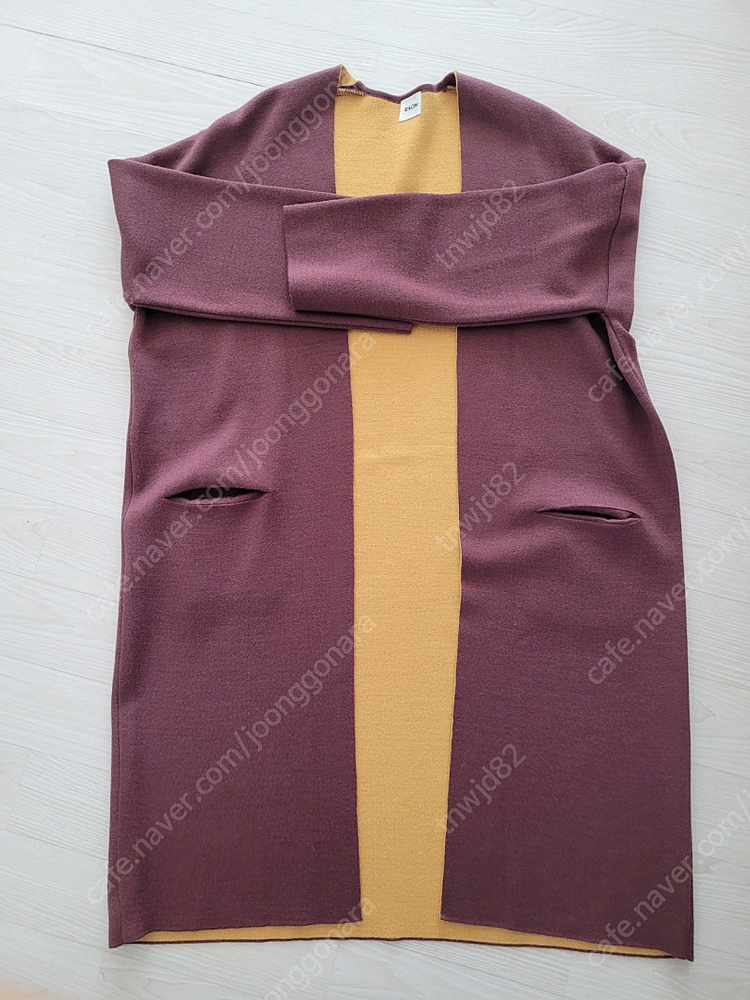 라온 양면 배색 오픈형 가디건/코트(봄가을용) 이미지