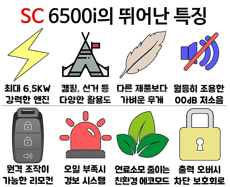 85[판매] SC6500i 6.5키로무소음 발전기.저소...--3