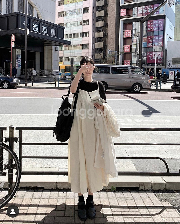 유노이아 린넨 스트링 드레스 크림 linen strin...--1