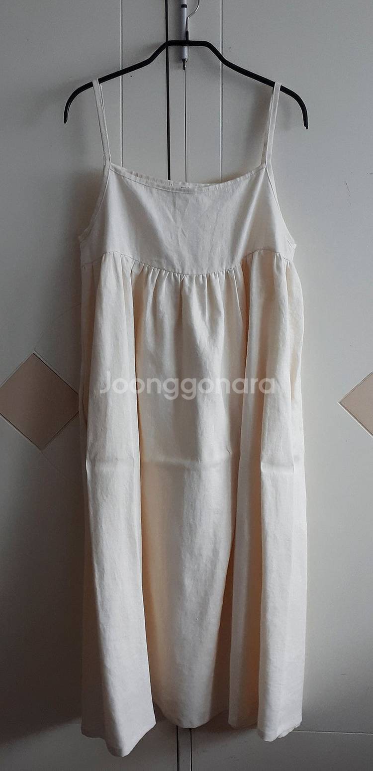 유노이아 린넨 스트링 드레스 크림 linen strin...--5