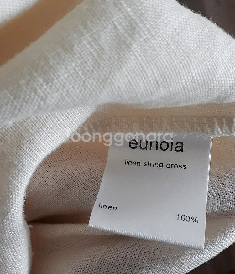 유노이아 린넨 스트링 드레스 크림 linen strin...--7