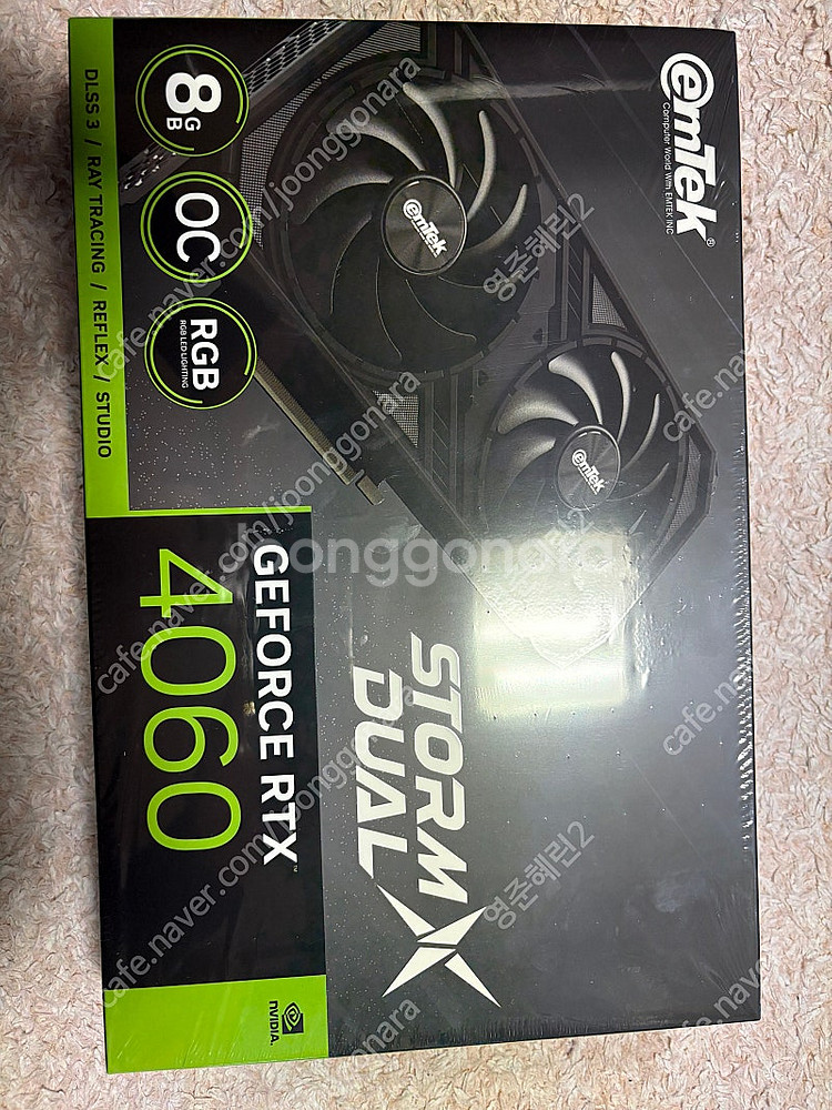 이엠텍 RTX 4060 스톰 X 듀얼 8GB 미개봉 새...--0