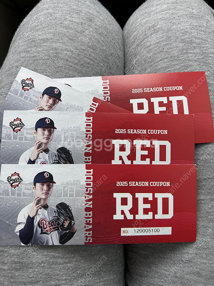 두산 베어스 입장권쿠폰 [RED]석 4장--0