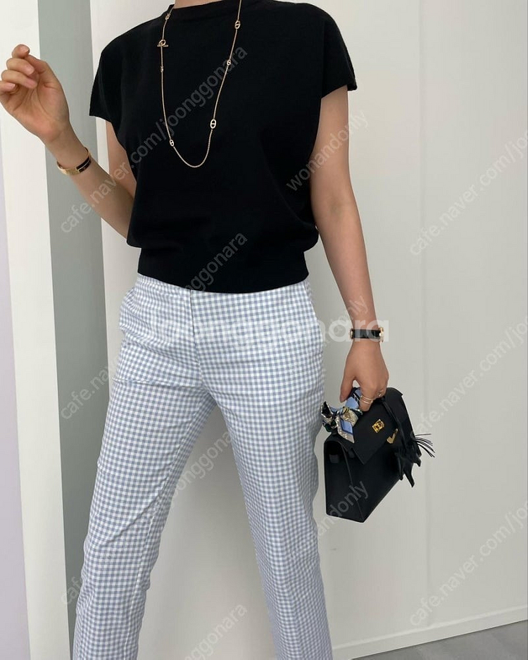 자스민케이 Gingham Check Pants--0