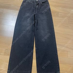 보웬 와이드 청바지 블랙진