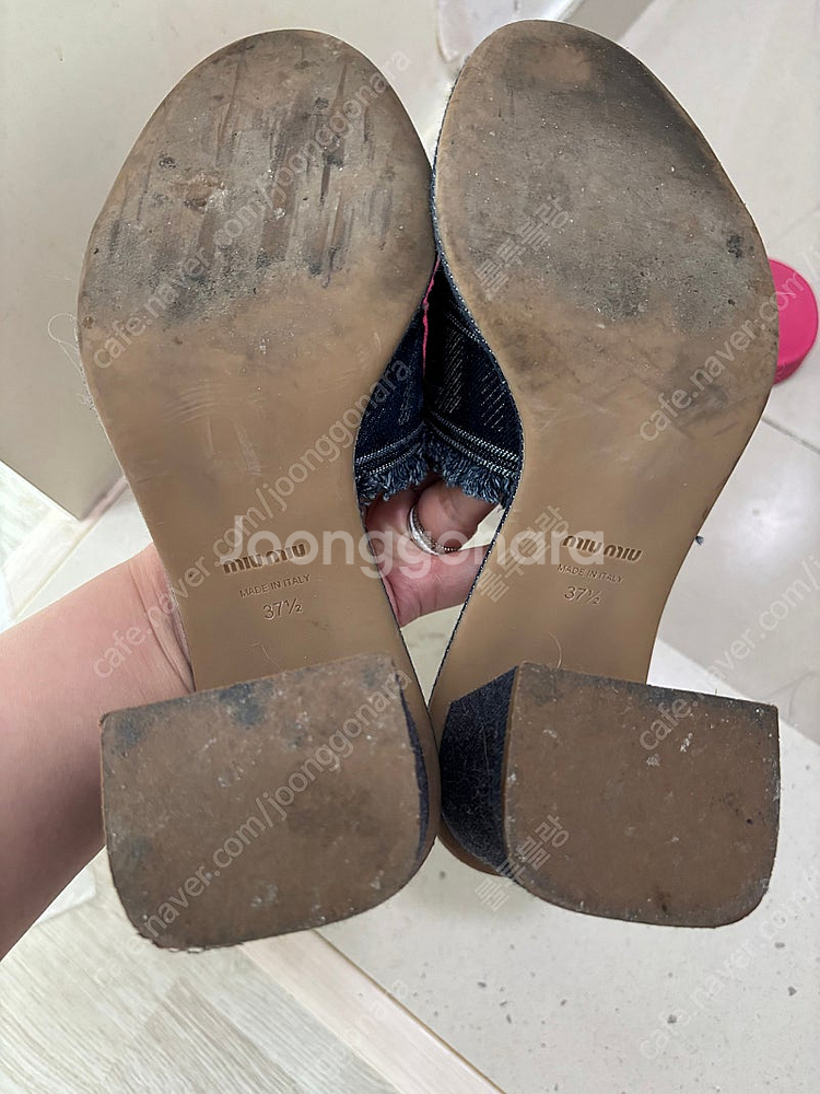 미우미우 데님 샌드힐--1